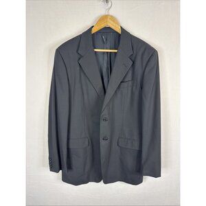 Prada Milano Black Wool Blazer Sport Coat Italy 54R Fits US 42R Damage On Rear